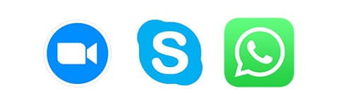 logos skype zoom whatsapp