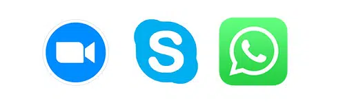 logos skype zoom whatsapp
